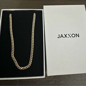 JAXXON Gold Chain Necklace for Men 5mm Cuban 22”